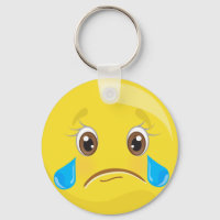 Triste Avec Larmes Porte - clé Emoticon