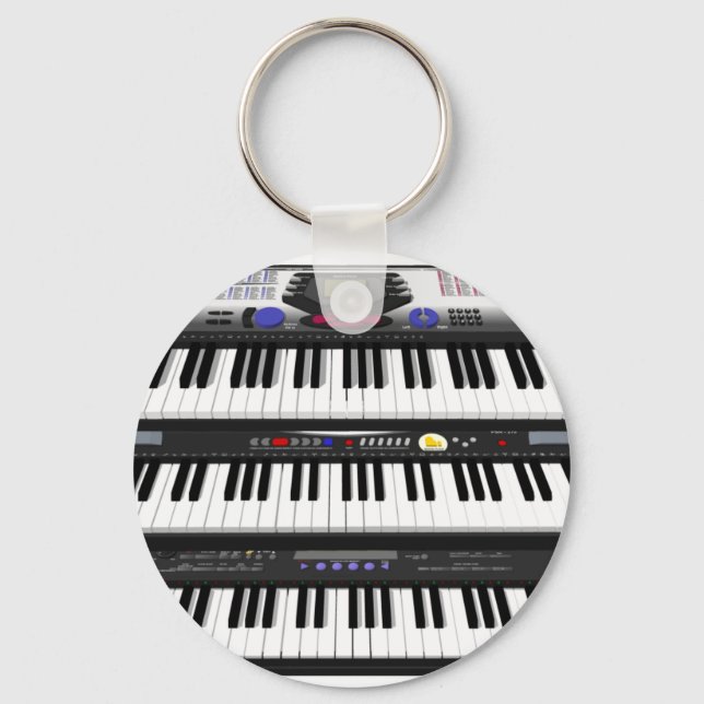 Porte-clés Trois Claviers modernes : Synthétiseurs : (Recto)