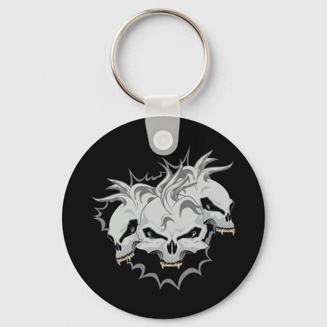 Porte-clés Trois crânes de terreur (Recto)