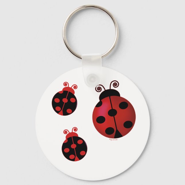Porte-clés Trois Ladybugs (Recto)
