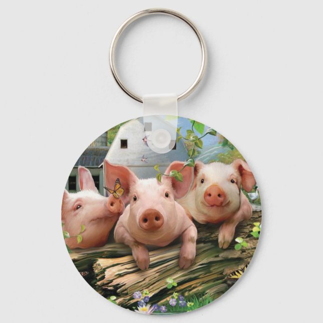 Porte-clés Trois petits cochons (Recto)