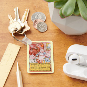 Porte-clés Trois Petits Cochons Cuisinant Loup, Conte de Fées