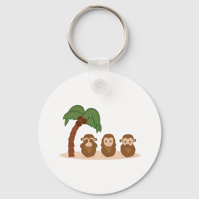 Porte-clés Trois petits singes - três macaquinhos (Recto)