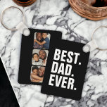 Porte-clés Trois photos et trois textes personnalisés<br><div class="desc">Concevez votre propre porte - clé personnalisé,  parfait pour la Fête des pères avec le meilleur papa jamais sur le dos,  ou changez-le selon vos besoins - ajoutez votre propre photo et texte à cette idée cadeau unique</div>