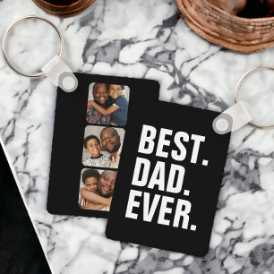 Porte-clés Trois photos et trois textes personnalisés