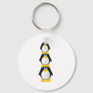 Porte-clés Trois pingouins