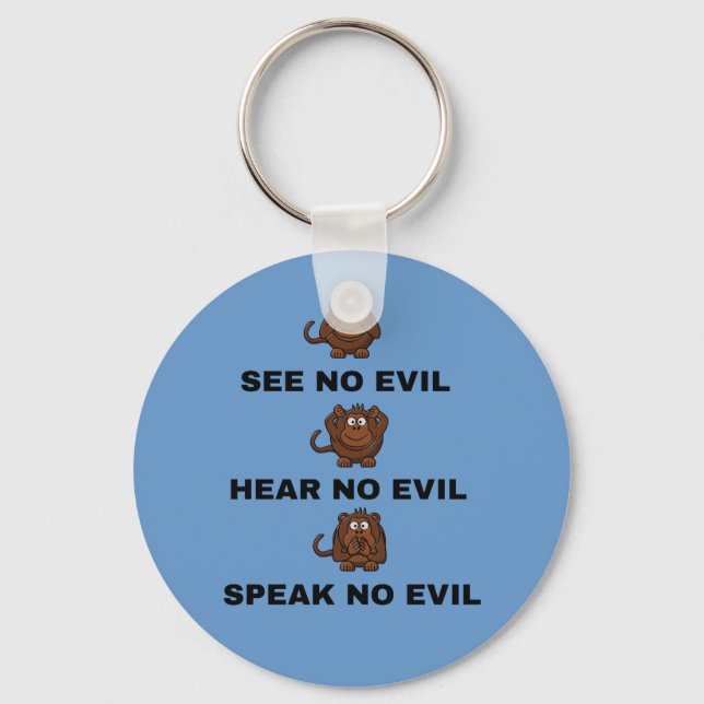 Porte-clés Trois Porte - clés de singes sages (Recto)