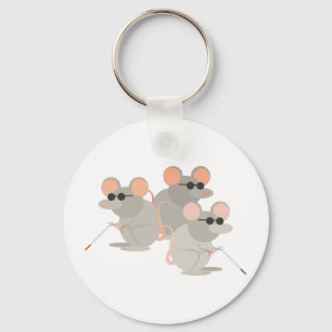 Porte-clés Trois souris aveugles