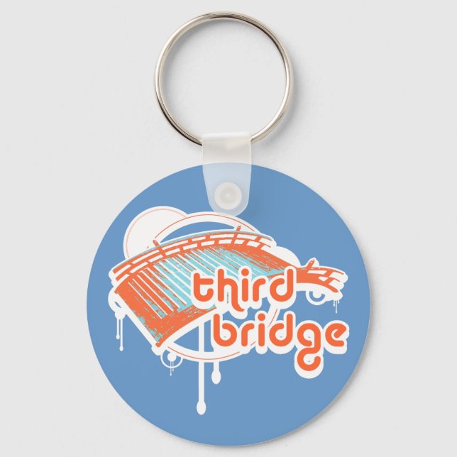 Porte-clés troisième pont. orange&bleu. (Recto)