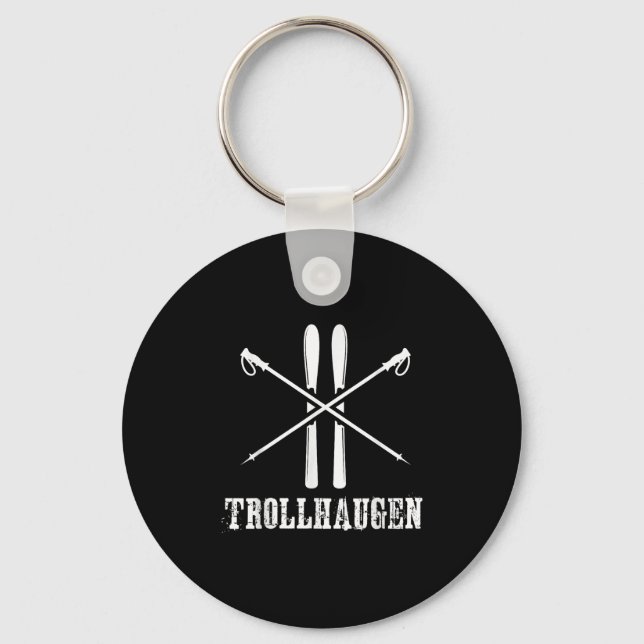 Porte-clés Trollhaugen Wisconsin Ski Ski Ski Rustique Alpi (Recto)