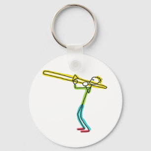 Porte-clés Trombone Stickman