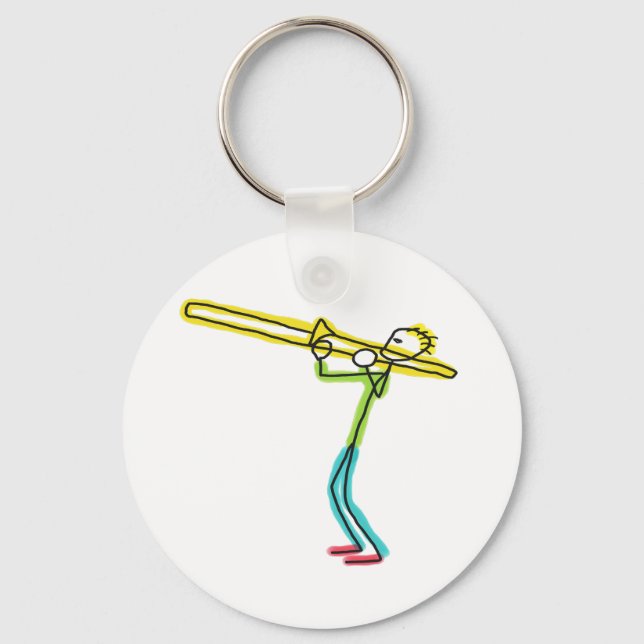 Porte-clés Trombone Stickman (Recto)