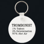 Porte-clés Trombonistère air chaud<br><div class="desc">Que faut-il pour jouer un instrument à vent ? Qu'ont tous les joueurs d'instruments à vent en commun ?</div>