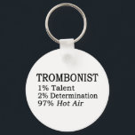 Porte-clés Trombonistère air chaud<br><div class="desc">Que faut-il pour jouer un instrument à vent ? Qu'ont tous les joueurs d'instruments à vent en commun ?</div>