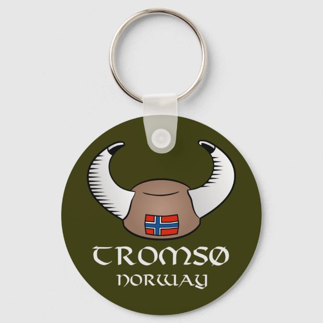Porte-clés Tromso Norvège Viking Casquette (Recto)