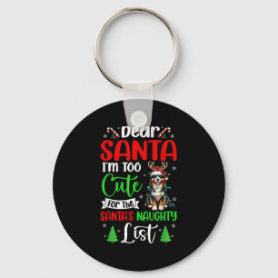 Porte-clés Trop mignon pour Père Noël Naughty List Xmas Austr