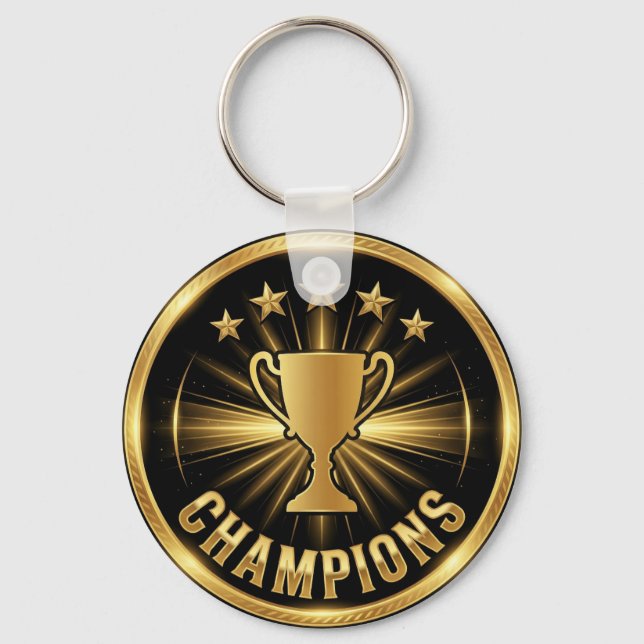 Porte-clés Trophée de vainqueur Crête dorée (Recto)