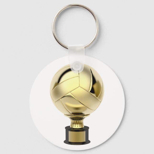 Porte-clés trophée de volley-ball en or (Recto)