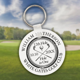 Porte-clés Trou de golf en un seul classique personnalisé
