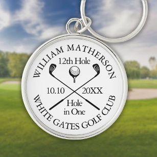 Porte-clés Trou de golf personnalisé en un classique moderne