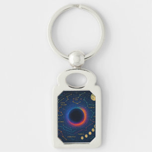 Porte-clés Trou Noir Cosmique & Constellations Art - Céleste