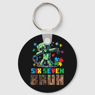 Porte-clés Trouble du Spectre Autistique Pixel Six Sept Bruh 