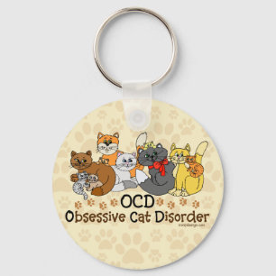 Porte-clés Trouble obsessif de chats OCD