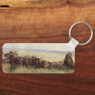 Porte-clés Troupeau conduit dans le Wyoming par WHD Koerner