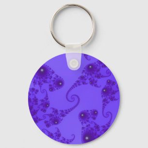 Porte-clés Troupeau Hippocampe Violet Bleu