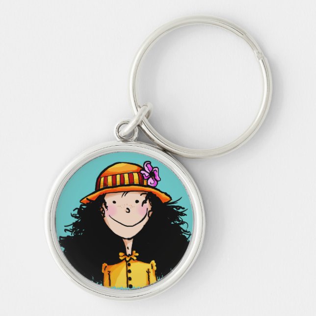 Porte-clés Trousseau de clés Premium, Fille de l'été (Devant)