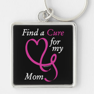 Porte-clés Trouver un remède/coeur/maman...Cancer du sein