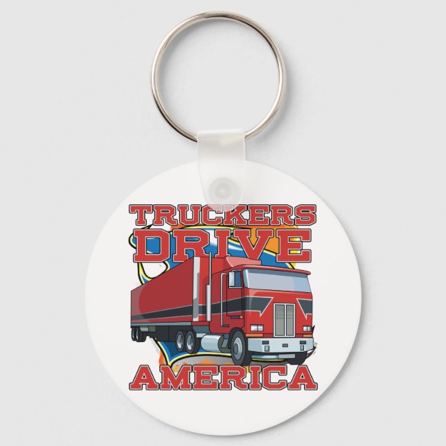 Porte-clés Truckers Drive America (Recto)