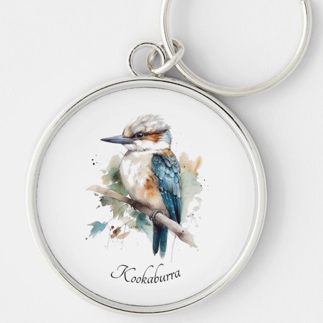 Porte-clés True Blue Kookaburra, personnalisé (Devant)