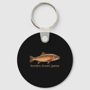 Porte-clés Truite brune pêche à la mouche pêcheur poisson hum