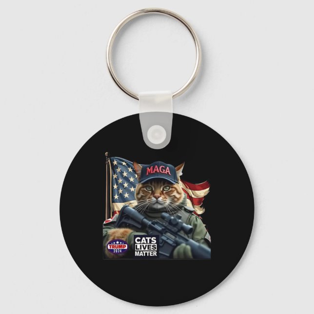Porte-clés Trump 2024 Cats vit un problème (Recto)
