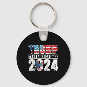 Porte-clés Trump 2024 - Drapeau de l'Amérique 4 juillet Trum