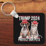 Porte-clés Trump 2024 Protégez nos animaux Chiens de chat MAG<br><div class="desc">Trump 2024 Protégez nos animaux Chiens de chat MAGA</div>