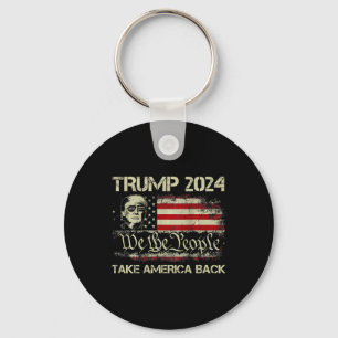 Porte-clés Trump 2024 Redonner à l'Amérique le drapeau améric