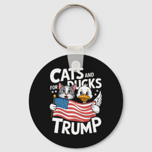 Porte-clés Trump 2025 Chatons et Canards Soutiennent Donald T