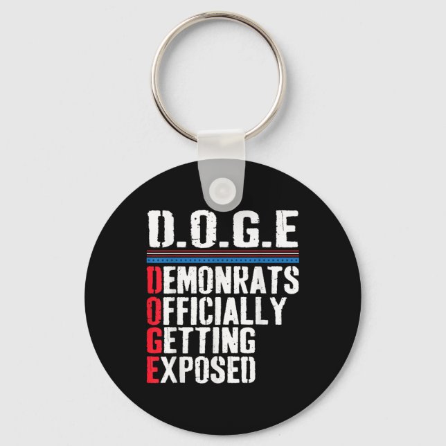 Porte-clés Trump 2025 : un démocrate officiellement exposé (Recto)