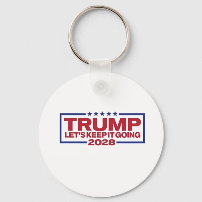 Porte-clés Trump 2028 : Continuons (Recto)