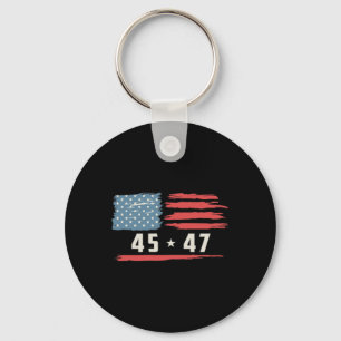 Porte-clés Trump 45 47 Président Vintage American Flag 2024 P