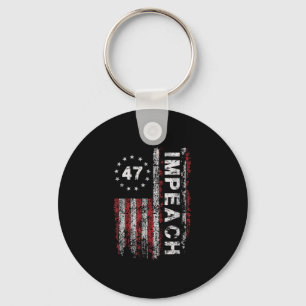 Porte-clés Trump 47 Trump 47e président américain Drapeau