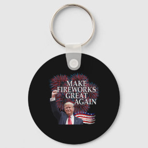 Porte-clés Trump 4 juillet Faire refaire les feux d'artifice 