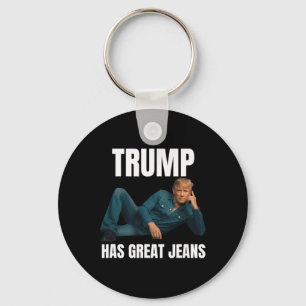 Porte-clés Trump a de super jeans Drôle de style de mème Mème