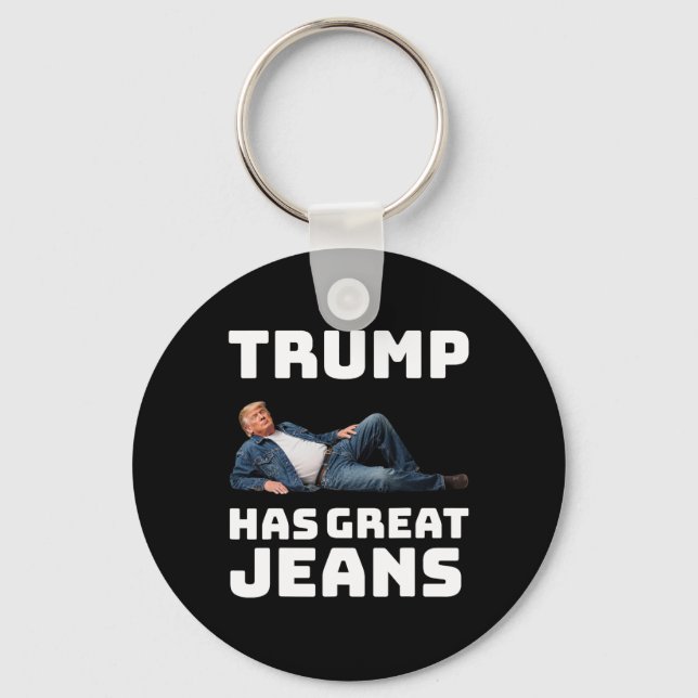 Porte-clés Trump a de super jeans drôle graphique tee rétro d (Recto)