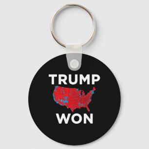 Porte-clés Trump a gagné 2024 Carte des résultats corrects de