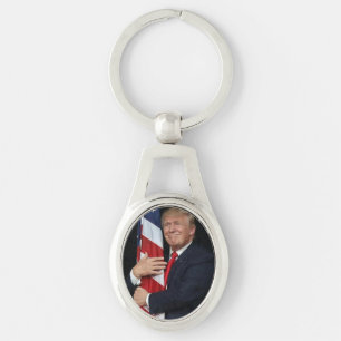 Porte-clés Trump Accroche Le Drapeau Américain