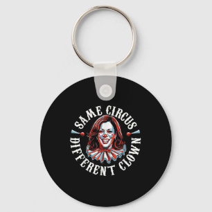 Porte-clés Trump Anti Kamala Harris Même Cirque Différent Clo
