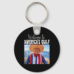 Porte-clés Trump Bienvenue dans le Golfe drôle de l'Amérique